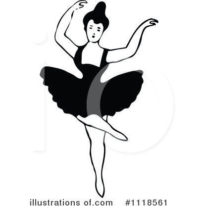 Royalty-Free (RF) Ballerina Clipart Illustration by Prawny Vintage - Stock Sample #1118561