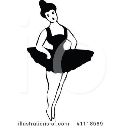 Royalty-Free (RF) Ballerina Clipart Illustration by Prawny Vintage - Stock Sample #1118569