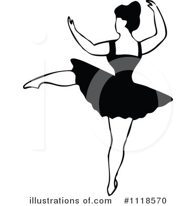 Royalty-Free (RF) Ballerina Clipart Illustration by Prawny Vintage - Stock Sample #1118570