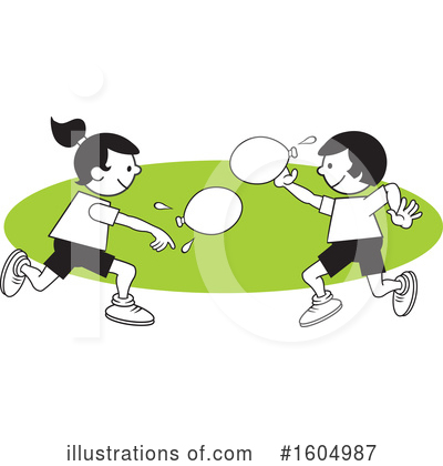 Royalty-Free (RF) Balloon Fight Clipart Illustration by Johnny Sajem - Stock Sample #1604987