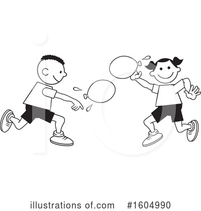 Royalty-Free (RF) Balloon Fight Clipart Illustration by Johnny Sajem - Stock Sample #1604990
