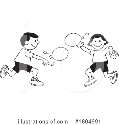 Royalty-Free (RF) Balloon Fight Clipart Illustration by Johnny Sajem - Stock Sample #1604991