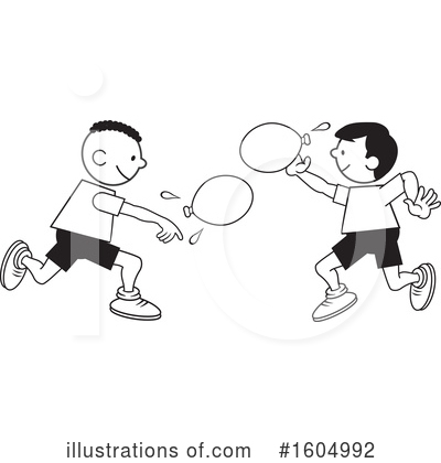Royalty-Free (RF) Balloon Fight Clipart Illustration by Johnny Sajem - Stock Sample #1604992