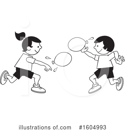 Royalty-Free (RF) Balloon Fight Clipart Illustration by Johnny Sajem - Stock Sample #1604993
