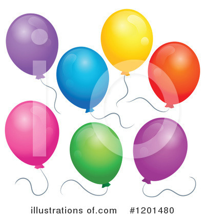 Royalty-Free (RF) Balloons Clipart Illustration by visekart - Stock Sample #1201480