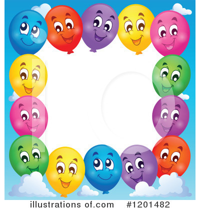 Royalty-Free (RF) Balloons Clipart Illustration by visekart - Stock Sample #1201482