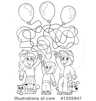 Royalty-Free (RF) Balloons Clipart Illustration by visekart - Stock Sample #1255947