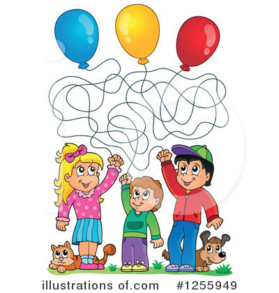 Royalty-Free (RF) Balloons Clipart Illustration by visekart - Stock Sample #1255949