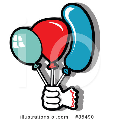 Royalty-Free (RF) Balloons Clipart Illustration by Andy Nortnik - Stock Sample #35490