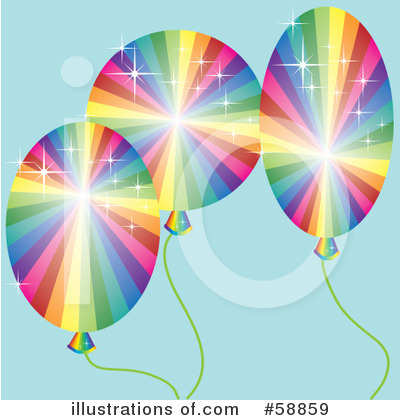 Royalty-Free (RF) Balloons Clipart Illustration by kaycee - Stock Sample #58859