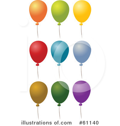 Royalty-Free (RF) Balloons Clipart Illustration by Kheng Guan Toh - Stock Sample #61140