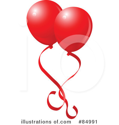 Royalty-Free (RF) Balloons Clipart Illustration by Pushkin - Stock Sample #84991