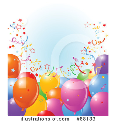 Royalty-Free (RF) Balloons Clipart Illustration by Pushkin - Stock Sample #88133