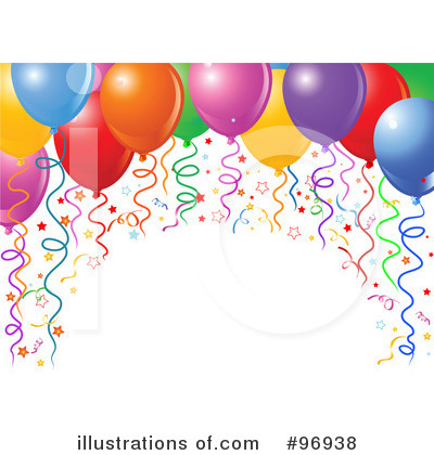 Royalty-Free (RF) Balloons Clipart Illustration by Pushkin - Stock Sample #96938