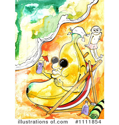 Royalty-Free (RF) Banana Clipart Illustration by Prawny - Stock Sample #1111854