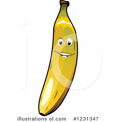 Royalty-Free (RF) Banana Clipart Illustration by Vector Tradition SM - Stock Sample #1231347