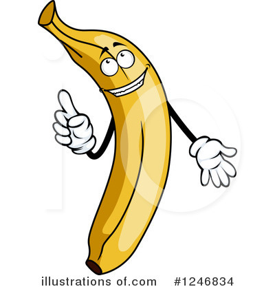 Royalty-Free (RF) Banana Clipart Illustration by Vector Tradition SM - Stock Sample #1246834