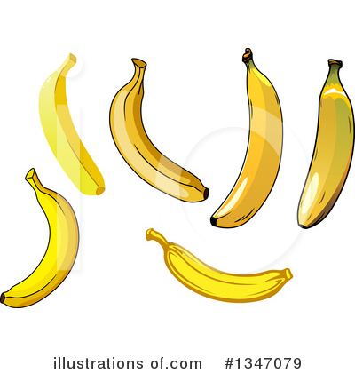 Royalty-Free (RF) Banana Clipart Illustration by Vector Tradition SM - Stock Sample #1347079