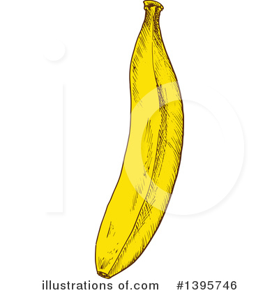 Royalty-Free (RF) Banana Clipart Illustration by Vector Tradition SM - Stock Sample #1395746