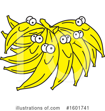Royalty-Free (RF) Banana Clipart Illustration by Johnny Sajem - Stock Sample #1601741