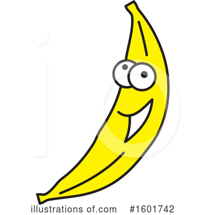 Royalty-Free (RF) Banana Clipart Illustration by Johnny Sajem - Stock Sample #1601742