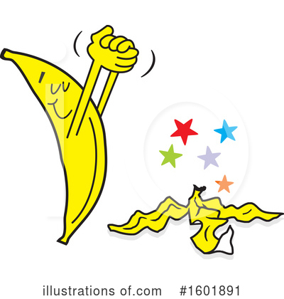 Banana Peel Clipart #1601891 by Johnny Sajem