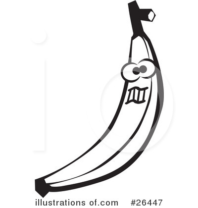 Royalty-Free (RF) Banana Clipart Illustration by David Rey - Stock Sample #26447