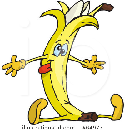Royalty-Free (RF) Banana Clipart Illustration by Dennis Holmes Designs - Stock Sample #64977