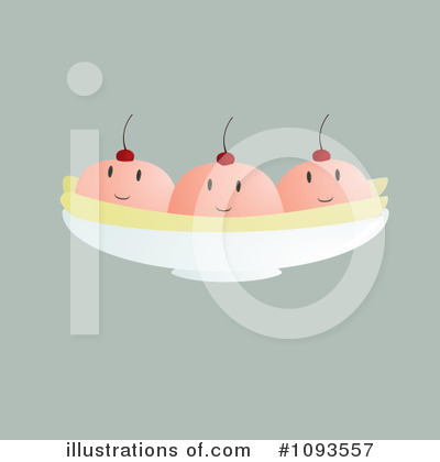 Royalty-Free (RF) Banana Split Clipart Illustration by Randomway - Stock Sample #1093557