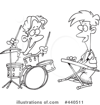 Royalty-Free (RF) Band Clipart Illustration by toonaday - Stock Sample #440511