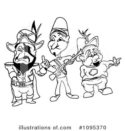 Royalty-Free (RF) Bandits Clipart Illustration by dero - Stock Sample #1095370