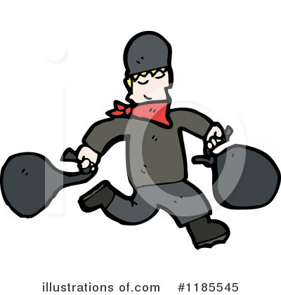 Royalty-Free (RF) Bank Robber Clipart Illustration by lineartestpilot - Stock Sample #1185545