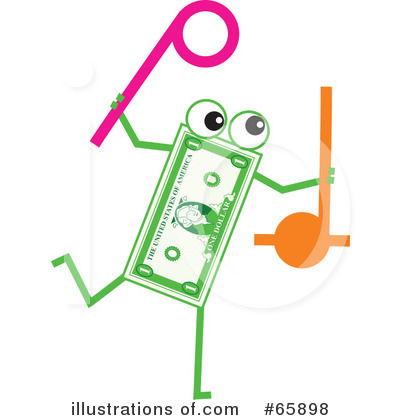 Royalty-Free (RF) Banknote Character Clipart Illustration by Prawny - Stock Sample #65898