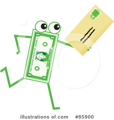 Royalty-Free (RF) Banknote Character Clipart Illustration by Prawny - Stock Sample #65900