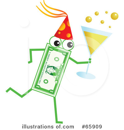 Royalty-Free (RF) Banknote Character Clipart Illustration by Prawny - Stock Sample #65909