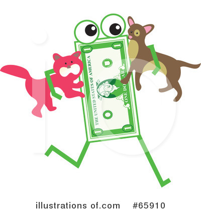 Royalty-Free (RF) Banknote Character Clipart Illustration by Prawny - Stock Sample #65910