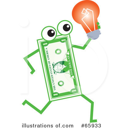 Royalty-Free (RF) Banknote Character Clipart Illustration by Prawny - Stock Sample #65933