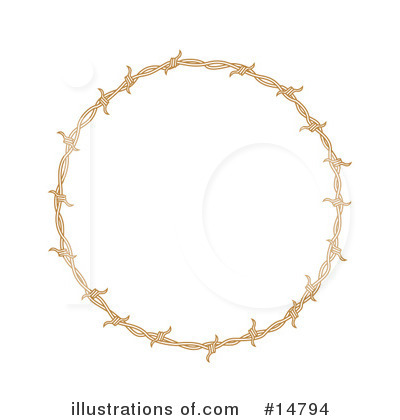 Royalty-Free (RF) Barbed Wire Clipart Illustration by Andy Nortnik - Stock Sample #14794