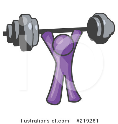 Royalty-Free (RF) Barbell Clipart Illustration by Leo Blanchette - Stock Sample #219261