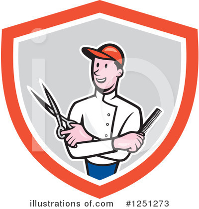 Royalty-Free (RF) Barber Clipart Illustration by patrimonio - Stock Sample #1251273