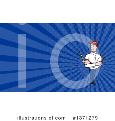 Royalty-Free (RF) Barber Clipart Illustration by patrimonio - Stock Sample #1371279