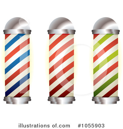 Royalty-Free (RF) Barber Pole Clipart Illustration by michaeltravers - Stock Sample #1055903