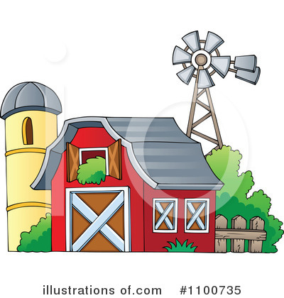 Royalty-Free (RF) Barn Clipart Illustration by visekart - Stock Sample #1100735