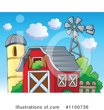 Royalty-Free (RF) Barn Clipart Illustration by visekart - Stock Sample #1100736