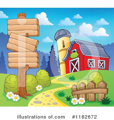 Royalty-Free (RF) Barn Clipart Illustration by visekart - Stock Sample #1182672