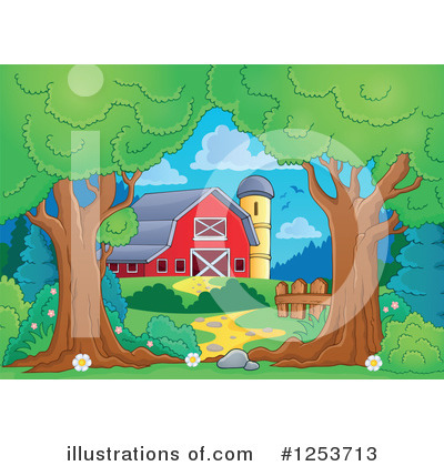 Royalty-Free (RF) Barn Clipart Illustration by visekart - Stock Sample #1253713