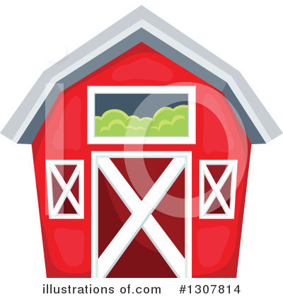 Royalty-Free (RF) Barn Clipart Illustration by visekart - Stock Sample #1307814