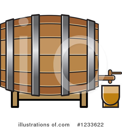 Wine Barrel Clipart #1233622 by Lal Perera