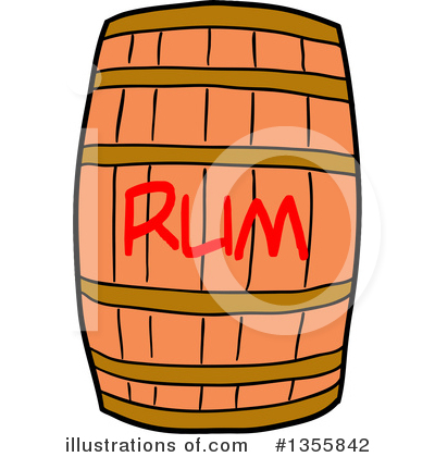 Wooden Barrel Clipart #1355842 by LaffToon