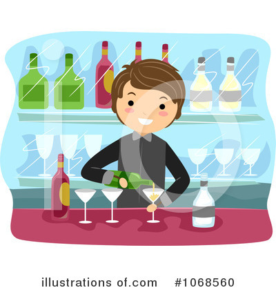 Royalty-Free (RF) Bartender Clipart Illustration by BNP Design Studio - Stock Sample #1068560